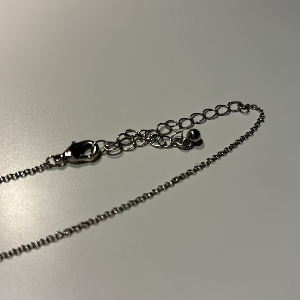 Silver Roses Cross Necklace - Picture 3 of 4